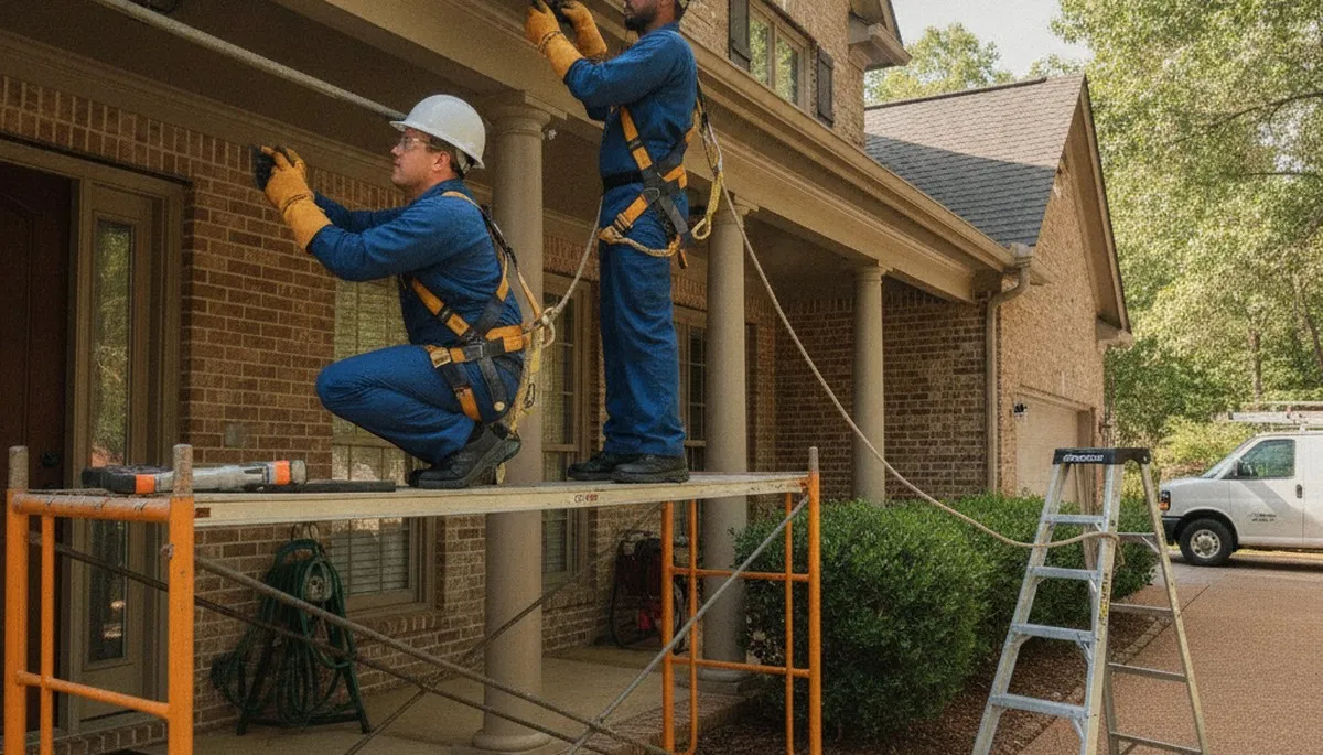 Emergency plumber servicing a Marietta, GA plumbing repair job for a local business customer