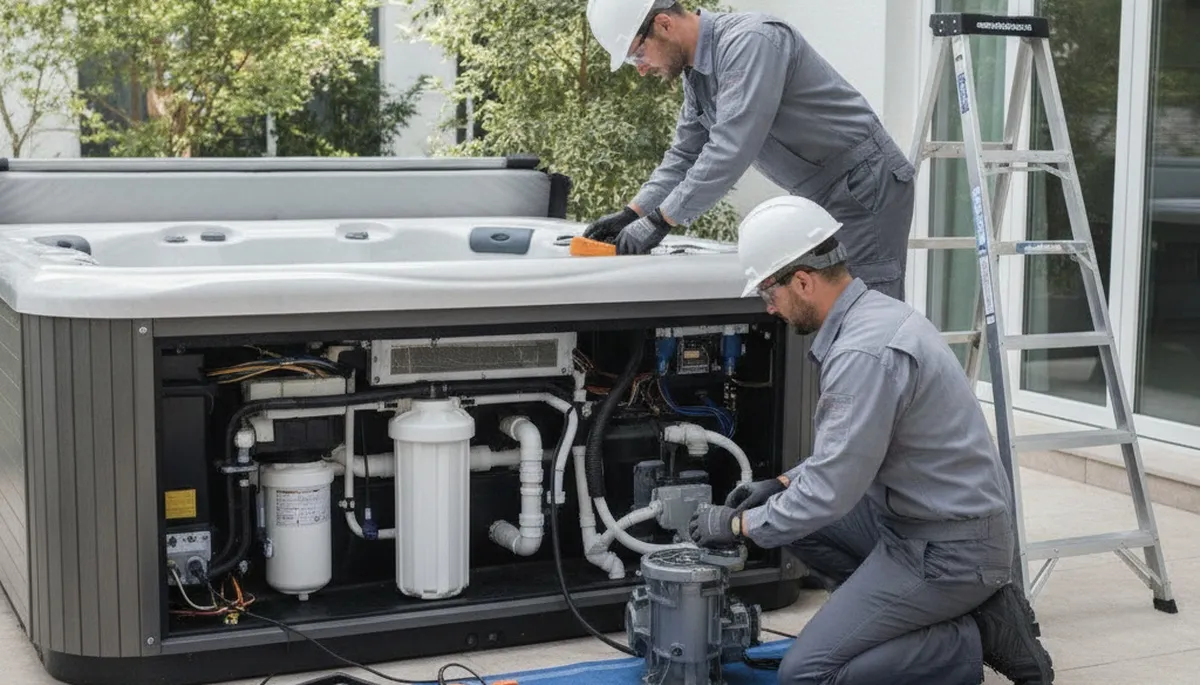 Marietta, GA plumber repairing spa jets and plumbing leaks for local homes