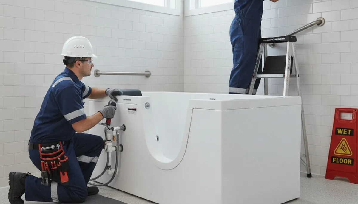 Walk-in tub plumbing installation for Marietta, GA homes by on-call plumbers